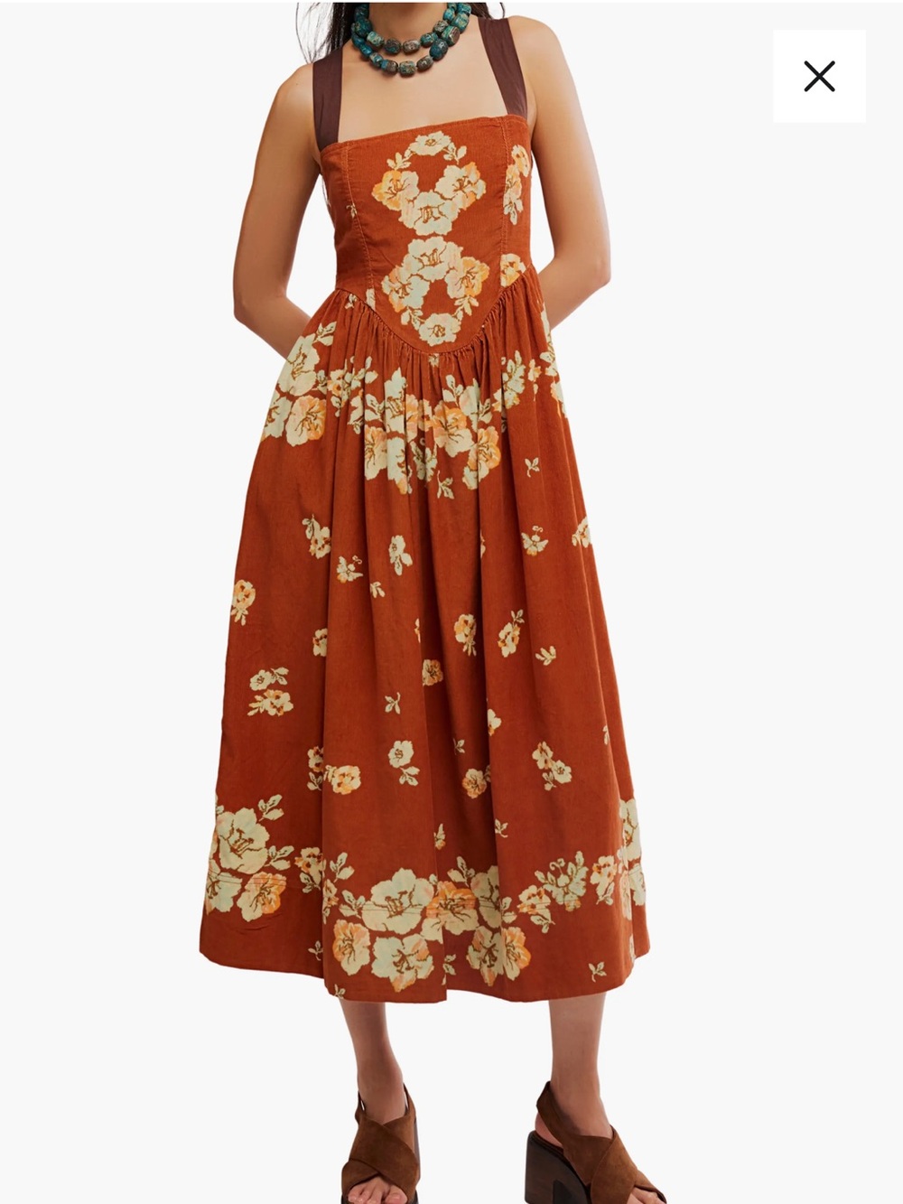 Free people Until Dawn Floral Midi Sundress